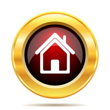 Ev simgesini. Beyaz arka plan üzerinde Internet düğmesi