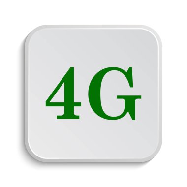 4g simgesi. Beyaz arka plan üzerinde Internet düğmesi