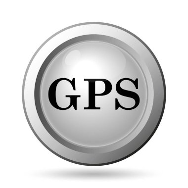 GPS simge. Beyaz arka plan üzerinde Internet düğmesi