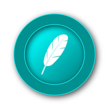 Tüy simgesi. Beyaz adam Internet düğmesini