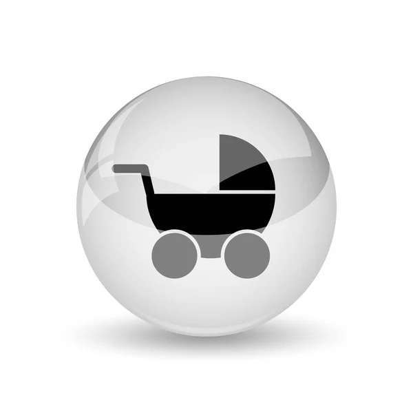 Baby Carriage Icon Internet Button White Backgroun — Stock Photo, Image
