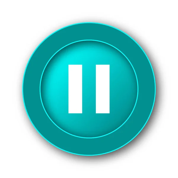 Pause Icon Internet Button White Backgroun — Stock Photo, Image