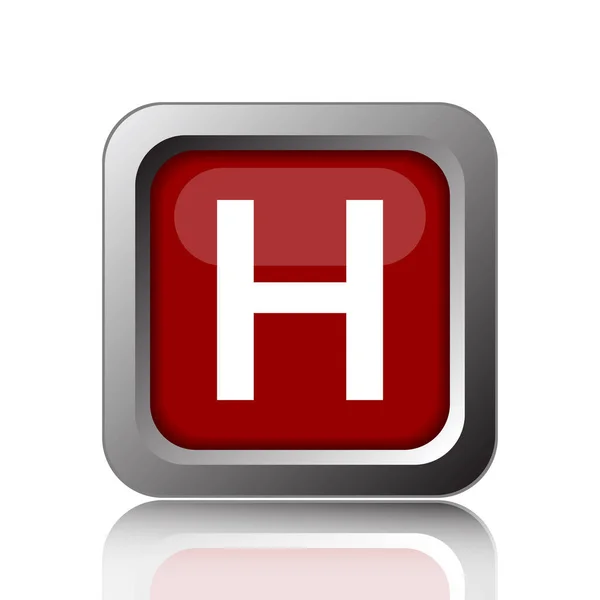 Hospital Icon Internet Button White Backgroun — Stock Photo, Image