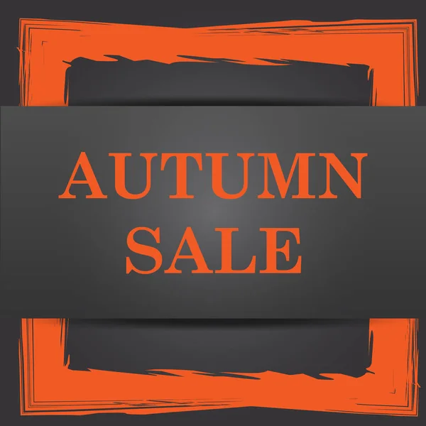 Autumn Sale Icon Internet Button Grey Background — Stock Photo, Image