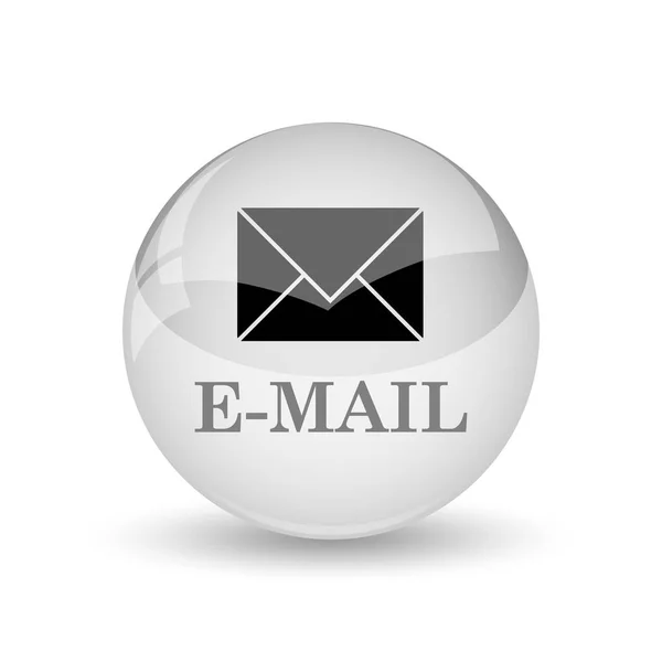 Στοδιεύθυνση Ηλεκτρονικού Ταχυδρομείουτο Εικονίδιο Κουμπί Internet Στο Λευκό Backgroun — Φωτογραφία Αρχείου
