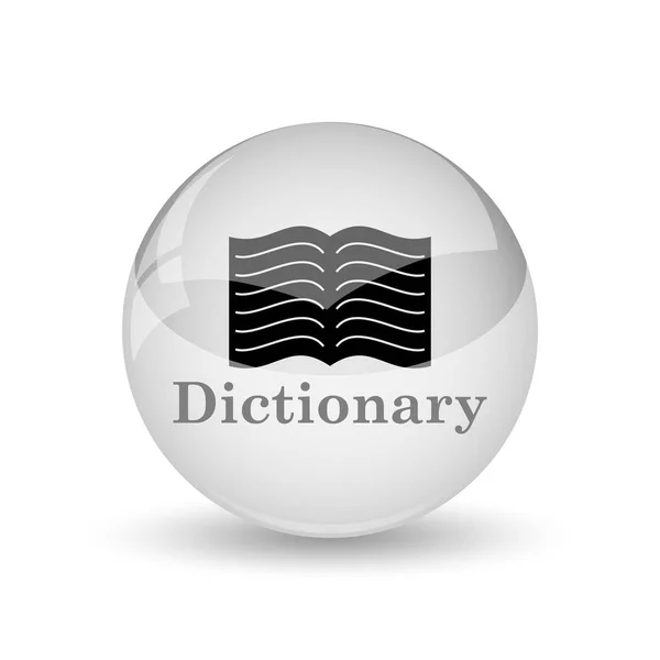 Dictionary Icon Internet Button White Backgroun — Stock Photo, Image