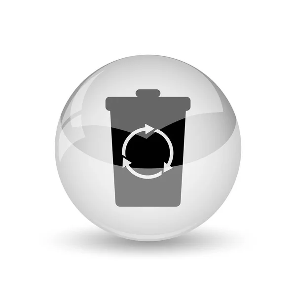 Recycle Bin Icon Internet Button White Backgroun — Stock Photo, Image