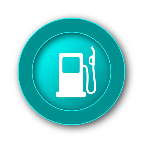 Gas Pump Icon Internet Button White Backgroun — Stock Photo, Image