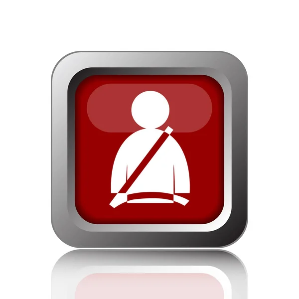 Safety Belt Icon Internet Button White Backgroun — Stock Photo, Image