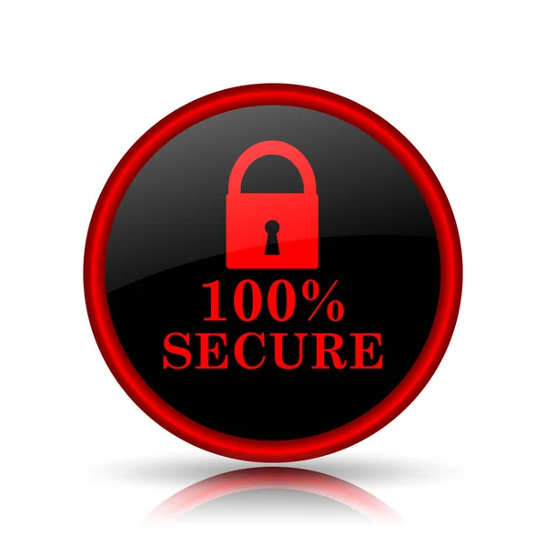 100 percent secure icon — Stock Photo, Image