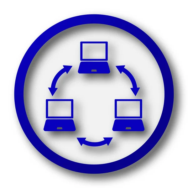 Számítógép hálózat ikon — Stock Fotó