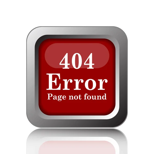 Ícone Erro 404 Botão Internet Backgroun Branco — Fotografia de Stock
