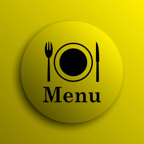 Icona Del Menu Pulsante Internet Giallo — Foto Stock