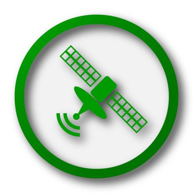 Anten simgesi. Beyaz arka plan üzerinde Internet düğmesi