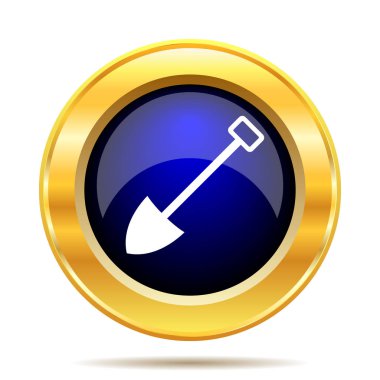 Kürek simgesi. Beyaz arka plan üzerinde Internet düğmesi