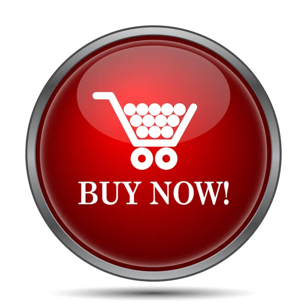 Buy now shopping cart icon. Internet button on white background