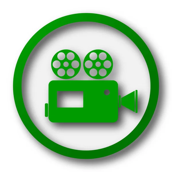Video camera icon. Internet button on white background
