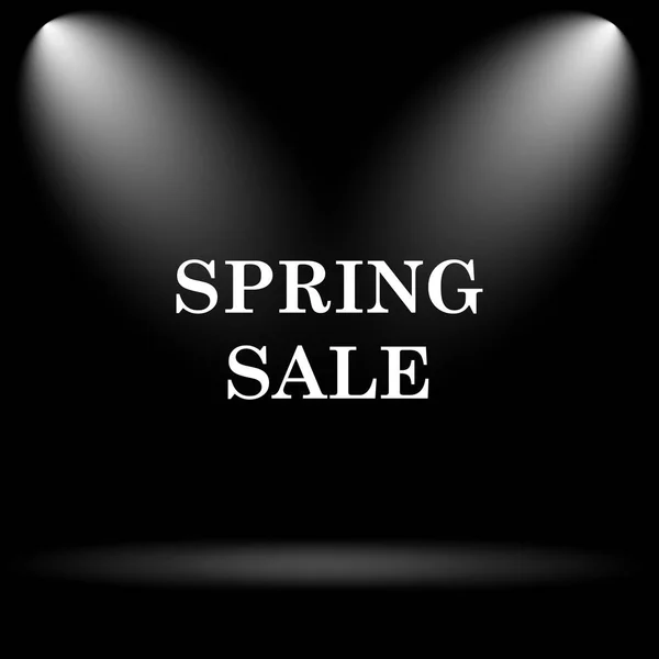 Spring Sale Icon Internet Button Black Background — Stock Photo, Image