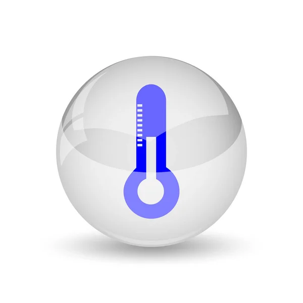 Thermometer Symbol Internet Taste Auf Weißem Hintergrund — Stockfoto