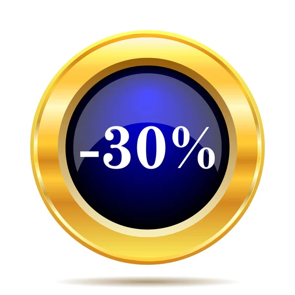 Percent Discount Icon Internet Button White Background — Stock Photo, Image