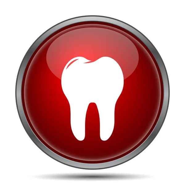 Tooth Icon Internet Button White Background — Stock Photo, Image