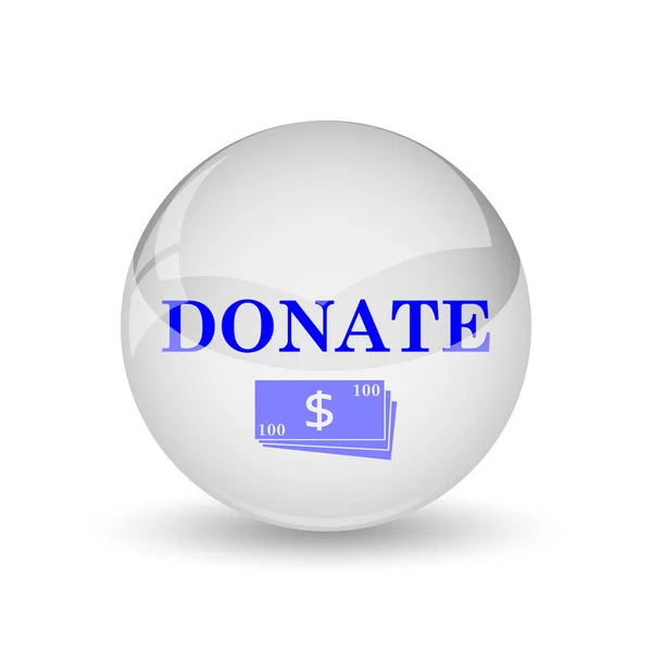 Donate Icon Internet Button White Background — Stock Photo, Image