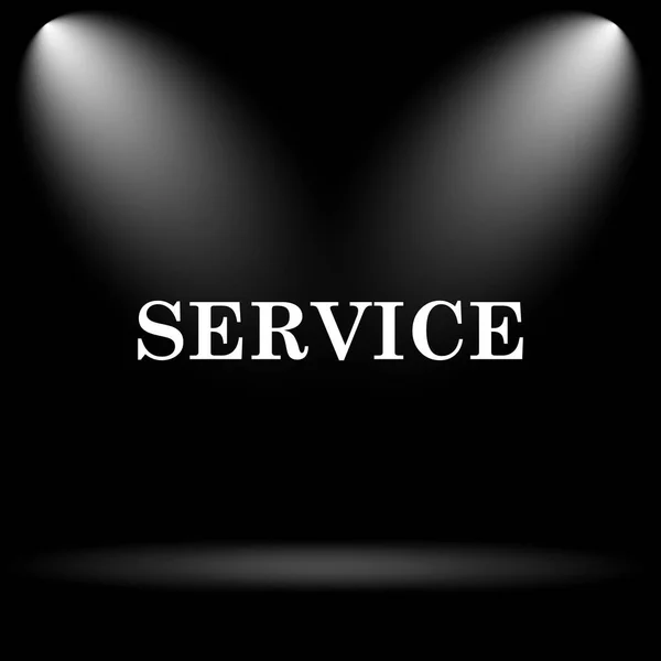 Service Icon Internet Button Black Background — Stock Photo, Image