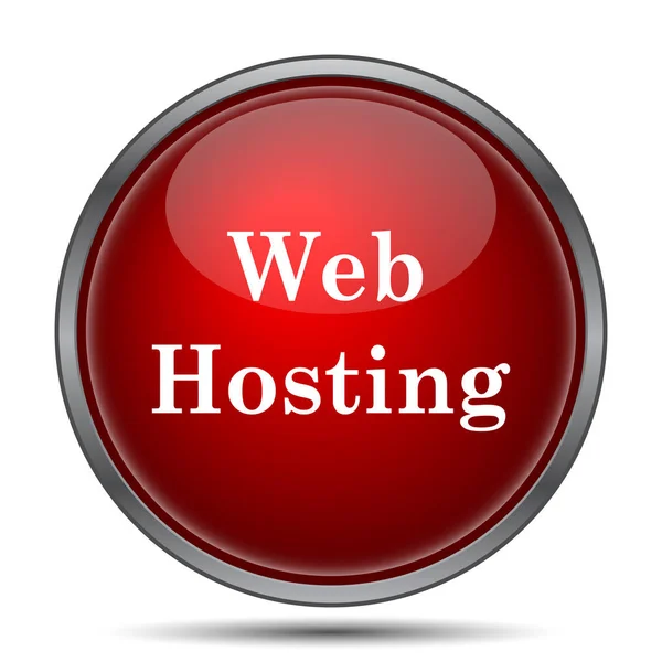 Web Hosting Pictogram Internet Knop Witte Achtergrond — Stockfoto