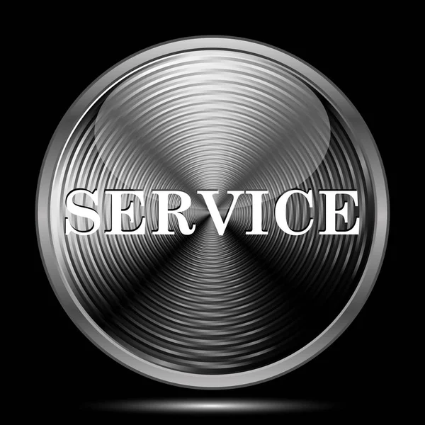 Service Icon Internet Button Black Background — Stock Photo, Image