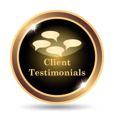 Müşteri referansları simgesi. Beyaz arka plan üzerinde Internet düğmesi