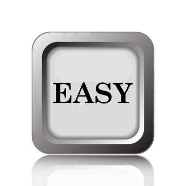 Kolay simgesi. Beyaz arka plan üzerinde Internet düğmesi