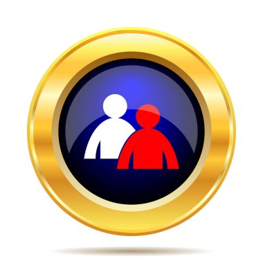 Danışmanlık simgesi. Beyaz arka plan üzerinde Internet düğmesi