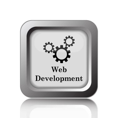 Web geliştirme simgesi. Beyaz arka plan üzerinde Internet düğmesi