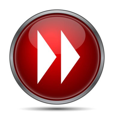 Hızlı ileri işareti simgesi. Beyaz arka plan üzerinde Internet düğmesi