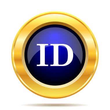 ID simgesi. Beyaz arka plan üzerinde Internet düğmesi