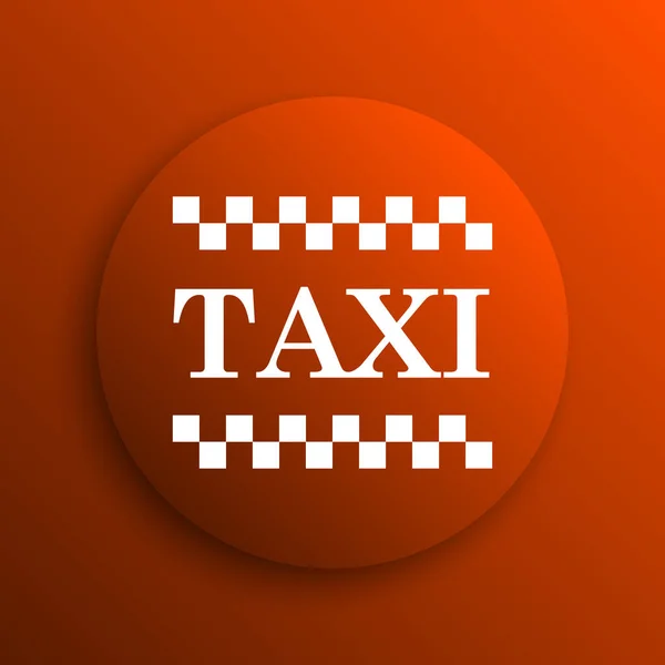 Taxi Icon Internet Button Orange Backgroun — Stock Photo, Image