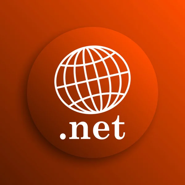 Netzsymbol Internet Taste Auf Orangefarbenem Hintergrund — Stockfoto