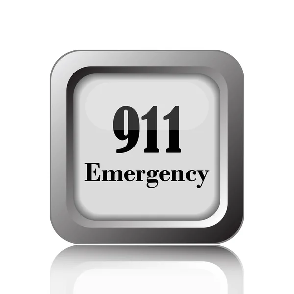 911 Emergency Icon Internet Button White Background — Stock Photo, Image