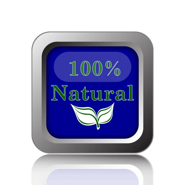 100 percent natural icon — Stock Photo, Image