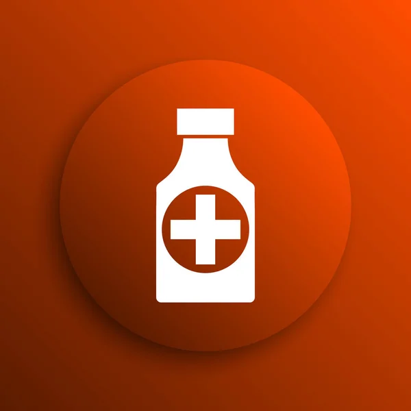 Pillen fles pictogram — Stockfoto