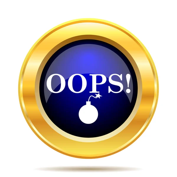 Oops Icon Internet Button White Background — Stock Photo, Image