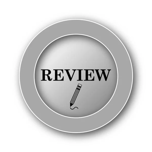 Review Icon Internet Button White Background — Stock Photo, Image