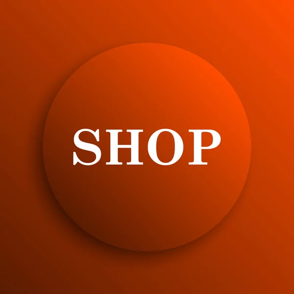 Shop Icon Internet Button Orange Backgroun — Stock Photo, Image