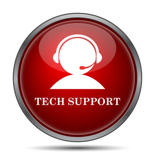 技術サポートのアイコン 白い背景の上のインター ネット ボタン — ストック写真