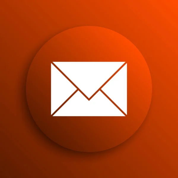 Mail Symbol Internet Taste Auf Orangefarbenem Hintergrund — Stockfoto