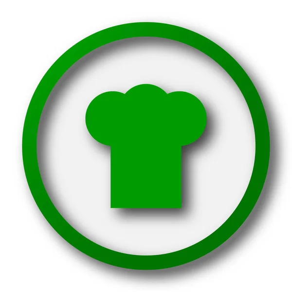 Chef Icon Internet Button White Background — Stock Photo, Image