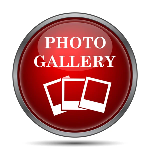 Foto Galerij Pictogram Internet Knop Witte Achtergrond — Stockfoto