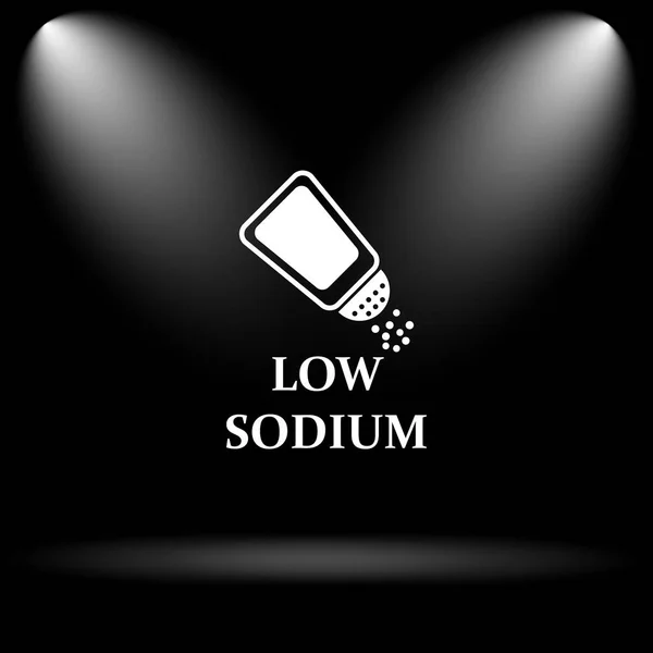 Low Sodium Icon Internet Button Black Background — Stock Photo, Image