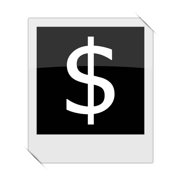 Dollar Icon Photo White Backgroun — Stock Photo, Image