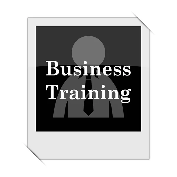 Business Training Ikone Auf Einem Foto Auf Weißem Hintergrund — Stockfoto